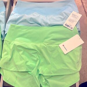 Two pair of NEW Lululemon speed up HR short 2.5